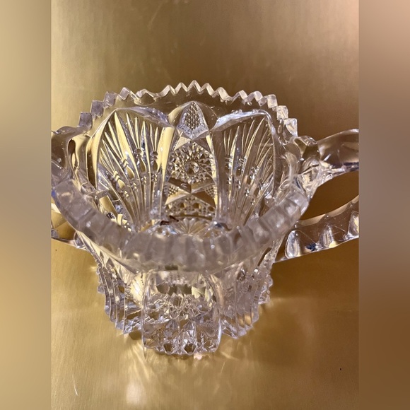 Imperial Glass Company Nucut #212 creamer and open sugar bowl set Diamond & Star - Picture 9 of 10